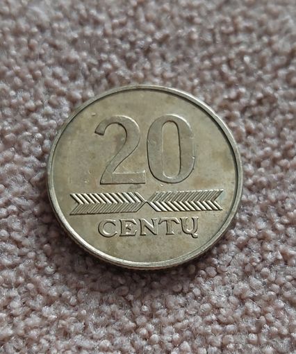 Литва 20 центов, 2008