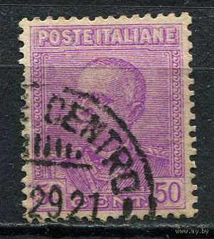 Королевство Италия - 1928/1929 - Виктор Эммануил III 50С - [Mi.284] - 1 марка. Гашеная.  (Лот 69EL)-T2P18