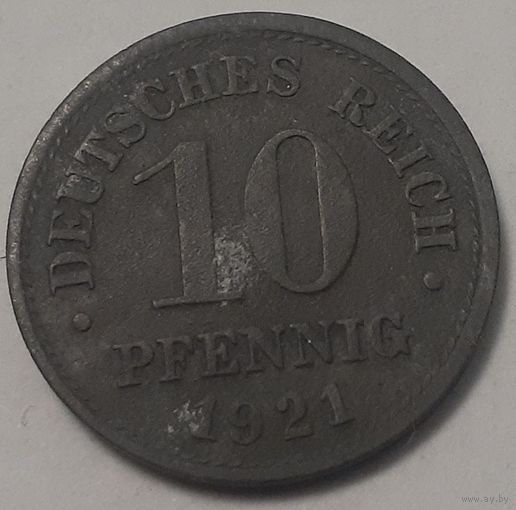 Германия 10 пфеннигов, 1921 (2-7-94)