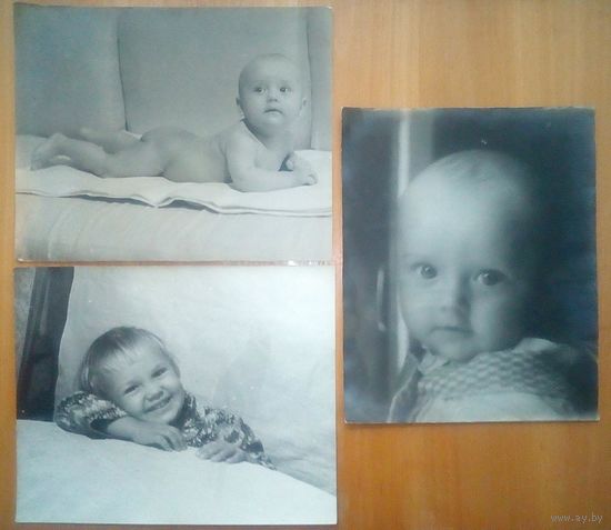 Серия из 3 детских фото 60-гг большой формат А4
