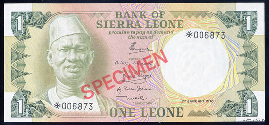 SIERRA LEONE/Сьерра-Леоне_1 Leone SPECIMEN_nd(1979)_Pick#CS2 (5.b)_UNC