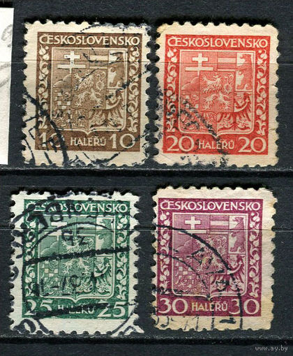 Чехословакия - 1929 - Герб - 4 марки. Гашеные.  (Лот 9CY)