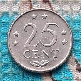 Антильские острова 25 цент 1977 года. UNC. Нидерланды.