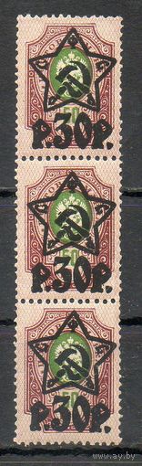Стандартный выпуск РСФСР 1922 год 1  марка с надпечаткой в сцепке