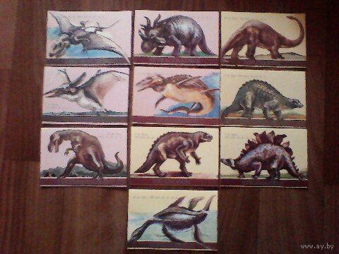 Карманные календарики. Динозавры. Литва.1987 год