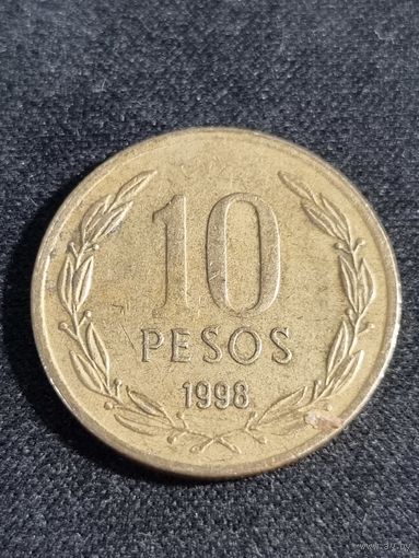 Чили 10 песо 1998