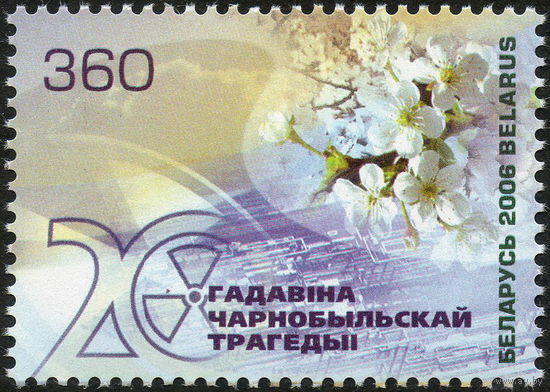 20 лет Чернобыльской трагедии Беларусь 2006 год (644)  серия из 1 марки