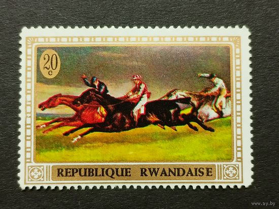Руанда 1970. Картины с лошадьми 15-20 веков