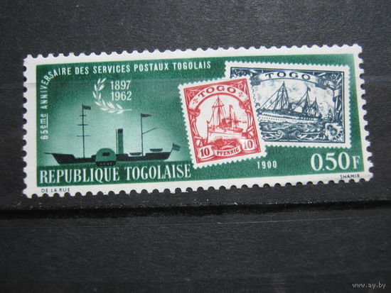 Транспорт, корабли, флот, марка на марке Того 1962