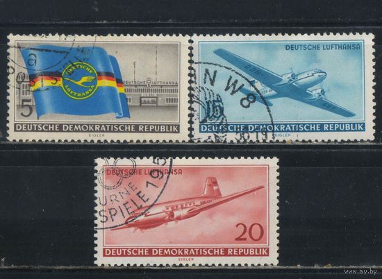 Германия ГДР 1956 Люфтганза #512,514,515