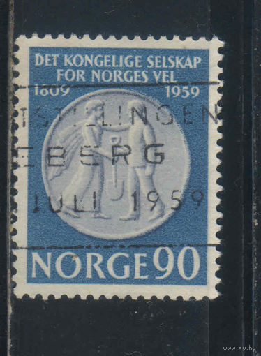 Норвегия 1959 150 летие Королевского норвежского сельхозобщества Медаль общества  #435