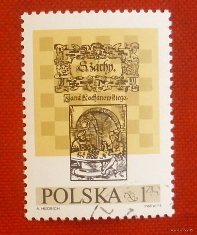 Польша. Шахматы. ( 1 марка ) 1974 года. 6-1.