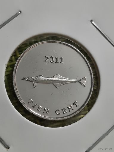 Остров Синт-Эстатиус 10 центов 2011 г.( фауна Морские обитатели )