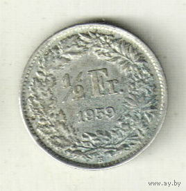 Швейцария 1/2 франк 1959
