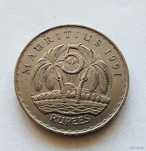 Маврикий 5 рупий, 1991