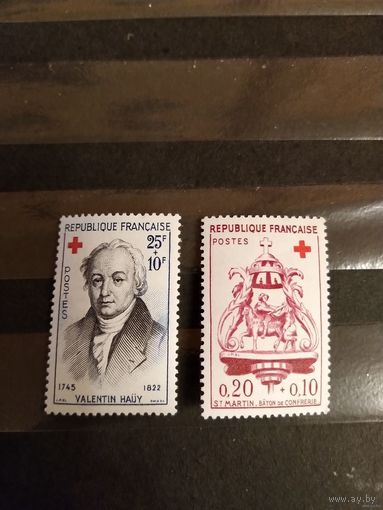 1960 Франция почтово-благотворительная в пользу Красного Креста чистые клей MNH** полная серия медицина (4-12)