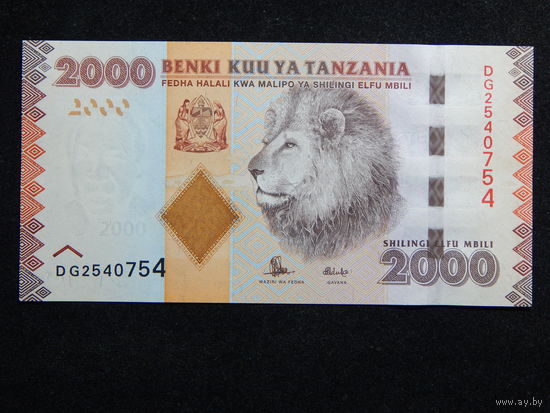 Танзания 2000 шиллингов 2010г.UNC