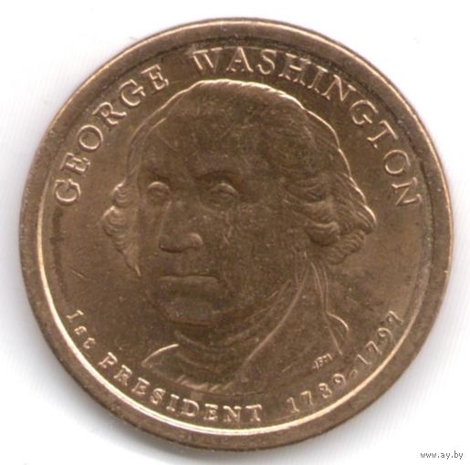 1 доллар США 2007 год 1-й Президент Джорж Вашингтон _состояние XF/аUNC