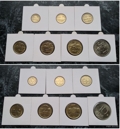 Распродажа с 1 рубля!!! Болгария набор 7 монет (10, 20, 50 стотинок, 1, 2, 5, 10 левов) 1992 г. UNC