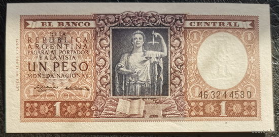 Аргентина, 1 песо, 1952-1953 год, не частая, аUNC