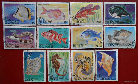 Гвинея, 1979 год, морские рыбы