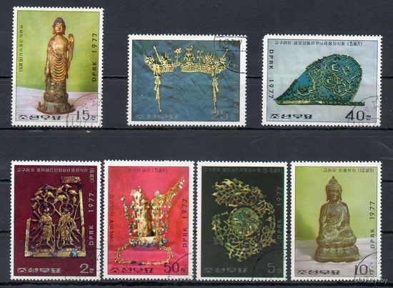 Предметы культуры КНДР 1977 год серия из 7 марок
