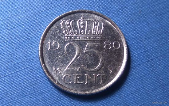 25 центов 1980. Нидерланды.