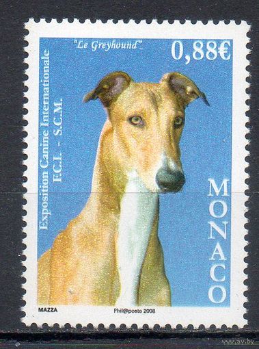 Собаки Монако 2008 год серия из 1 марки