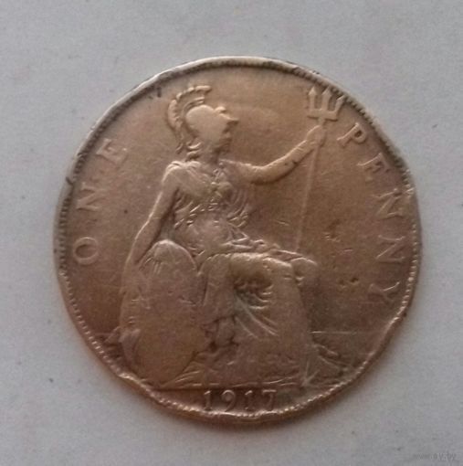 1 пенни, Великобритания 1917 г., Георг V