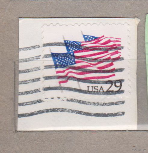 Флаг  США  лот 1065 вырезки цена за 1 марку