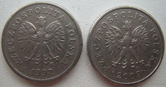 Польша 10 грошей 1992, 1993, 2009 г. Цена за 1 шт.