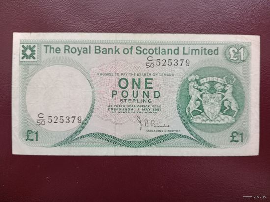 Шотландия 1 фунт 1981