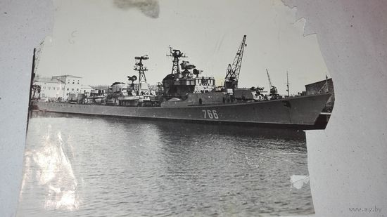 Старая Фотография с военным кораблем СССР