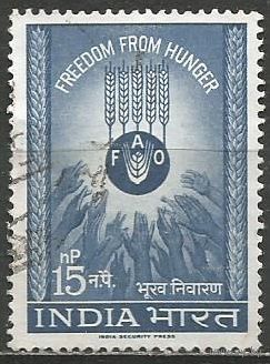 Индия. День свободы от голода. 1963г. Mi#352.