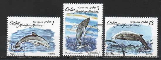 Морские животные Куба 1980 3 марки
