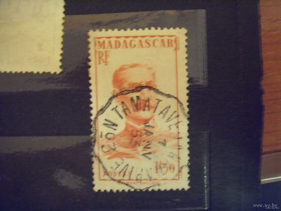 Французская колония Мадагаскар редкий почтовый штемпель колониальный почтовый вагон маршрута Таматаве -Тананариве