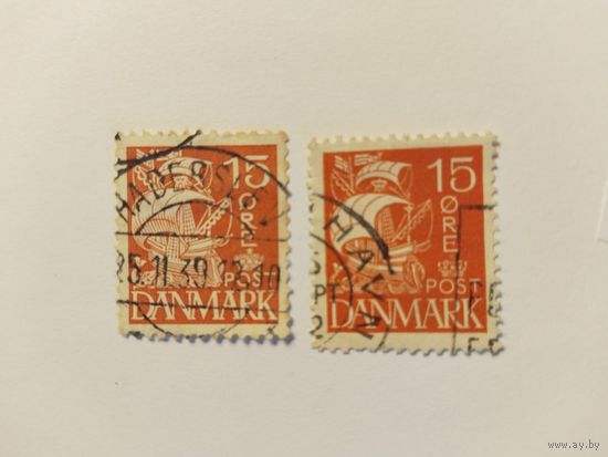 Дания 1933-37 2м парусники
