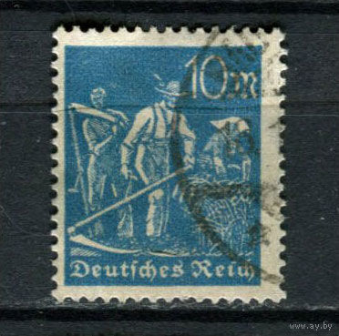 Рейх (Веймарская республика) - 1922/1923 - Косари 10 M - [Mi.239] - 1 марка. Гашеная.  (Лот 53BF)