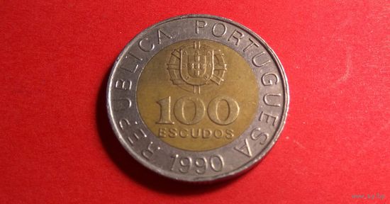 100 эскудо 1990. Португалия.