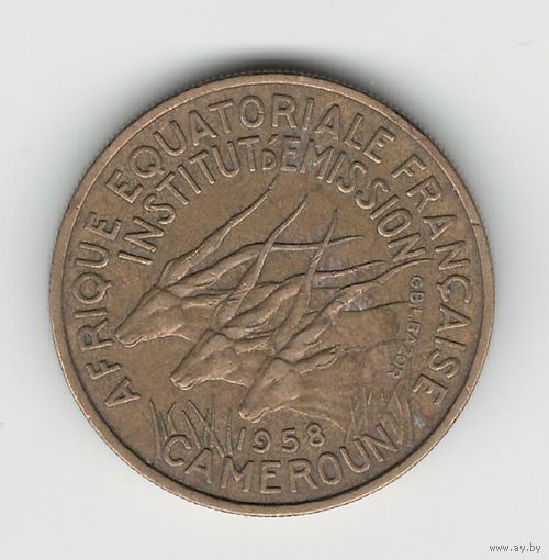 Камерун 25 франков 1958 года. Нечастая!