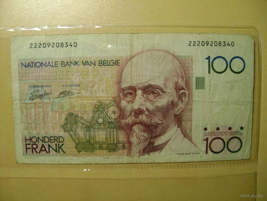 Бельгия . 100 франков. 1978-1981 года.