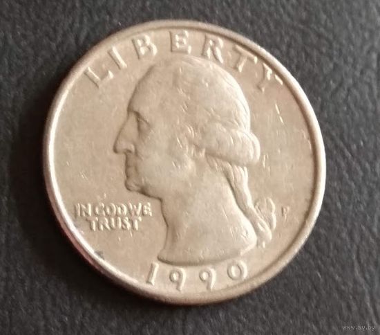 25  центов КВОТЕР  1990 США