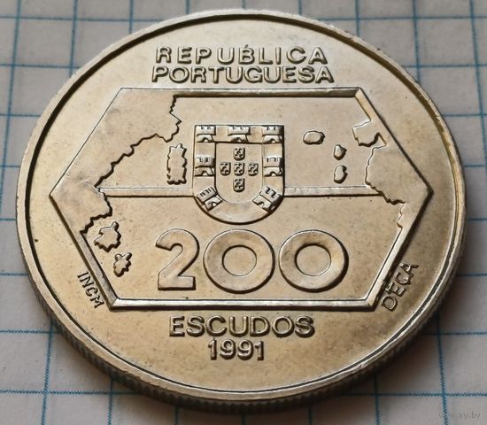 Португалия 200 эскудо, 1991 Навигация на запад      ( 1-5-4 )