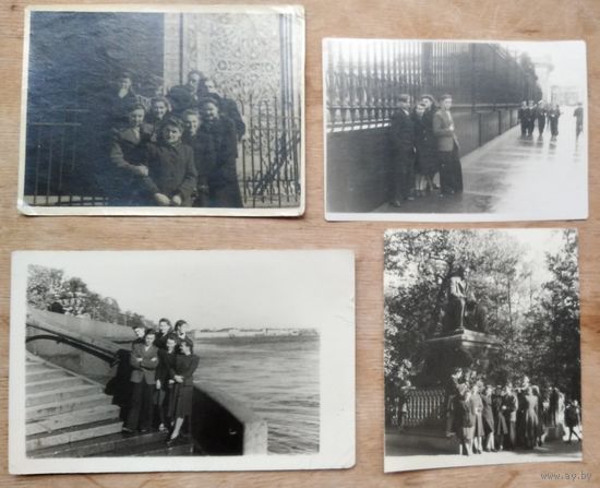 Фотосессия лениградских студентов конца 1940-х (1). 6 фото. 9х12 см. Цена за все.