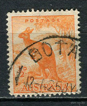 Австралия - 1937/1949 - Кенгуру 1/2Р - [Mi.137C] - 1 марка. Гашеная.  (Лот 7EX)-T25P1