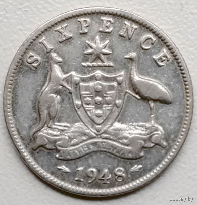 Австралия 6 пенс 1948