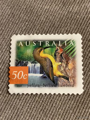 Австралия 2003. Птицы. Yellow-bellied sunbird. Марка из серии