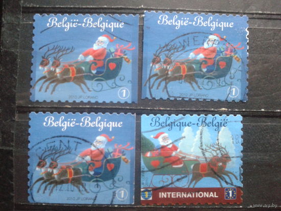 Бельгия 2010 Рождество с разновидностями Михель-5,4 евро гаш