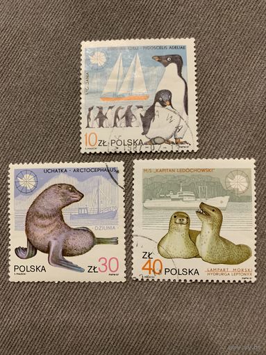 Польша 1987. Антарктические животные.