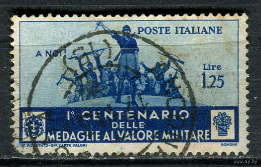 Королевство Италия - 1934 - Чернорубашечники - милиция 1,25L - [Mi.501] - 1 марка. Гашеная.  (Лот 47EN)-T5P3